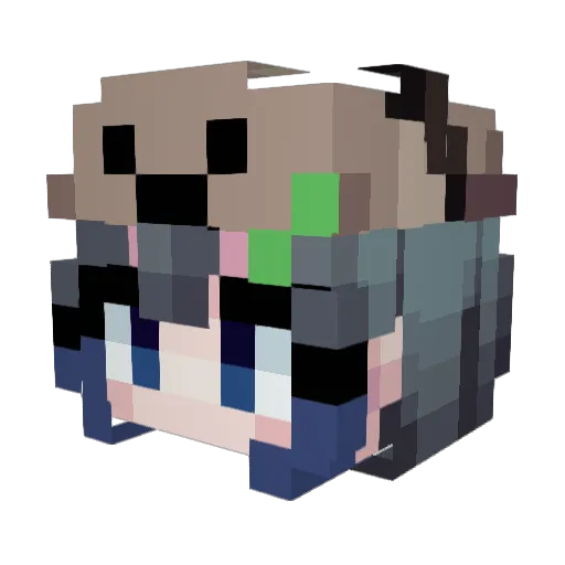 yeoyoon Minecraft avatar head, 3D render