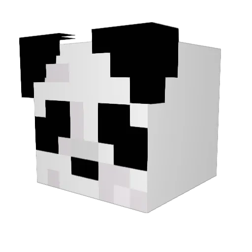 yepPanda Minecraft avatar head, 3D render