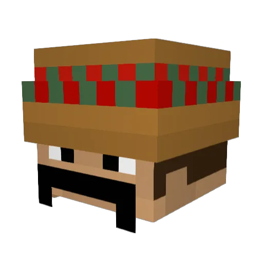 yepoo38 Minecraft avatar head, 3D render