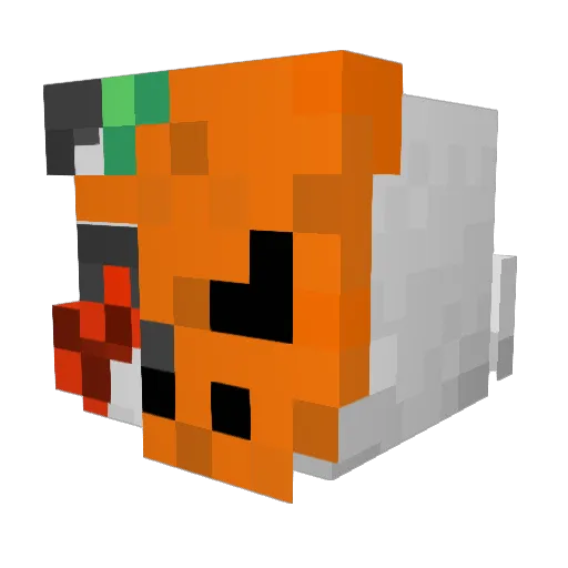 yeqas Minecraft avatar head, 3D render