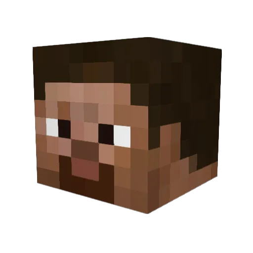 yeraypro Minecraft avatar head, 3D render