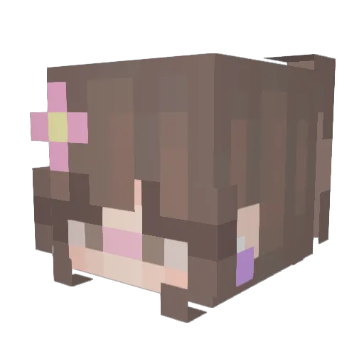 yeriibuns Minecraft avatar head, 3D render
