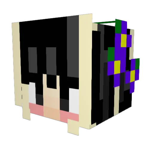 yerislay Minecraft avatar head, 3D render