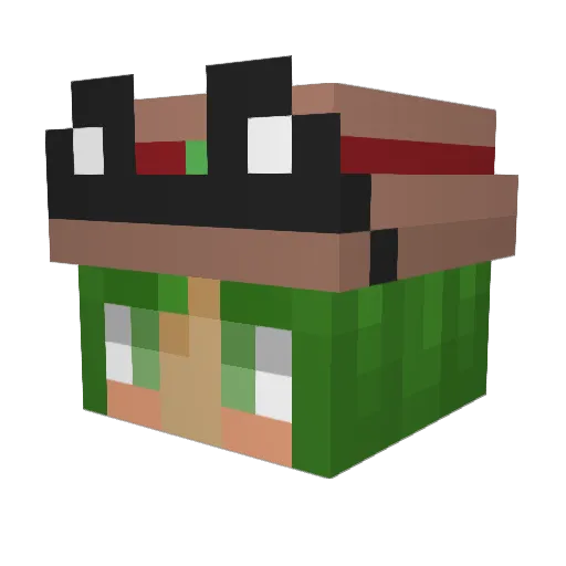 yermie Minecraft avatar head, 3D render