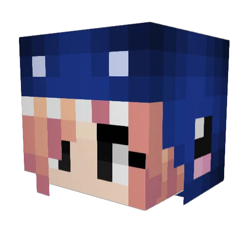 yerrenn Minecraft avatar head, 3D render