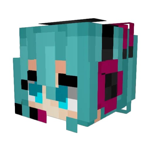 yert200 Minecraft avatar head, 3D render