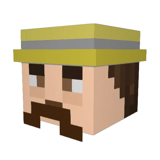 yes353 Minecraft avatar head, 3D render