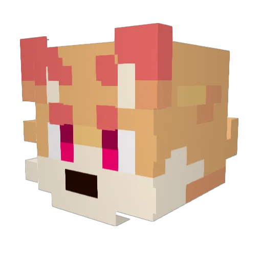 yesFischy Minecraft avatar head, 3D render