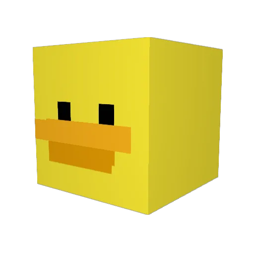 yes_here Minecraft avatar head, 3D render