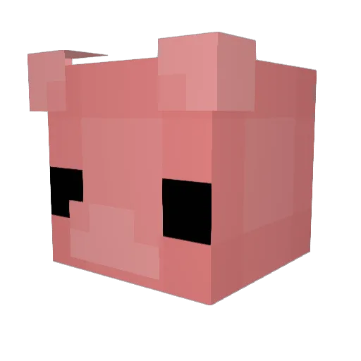 yeschan Minecraft avatar head, 3D render