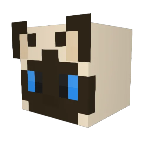 yeschep Minecraft avatar head, 3D render