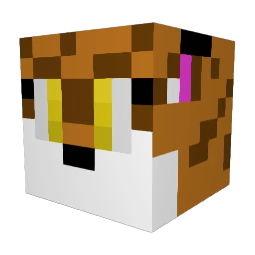 yesdidi Minecraft avatar head, 3D render