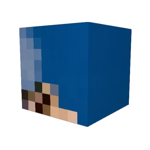 yesenglish Minecraft avatar head, 3D render
