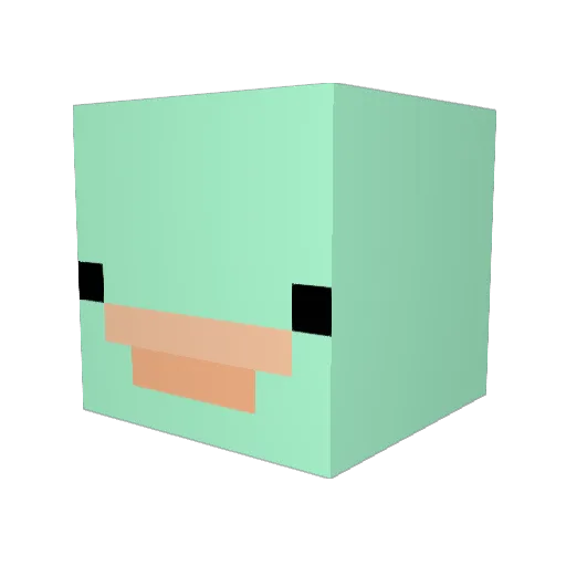 yesge Minecraft avatar head, 3D render