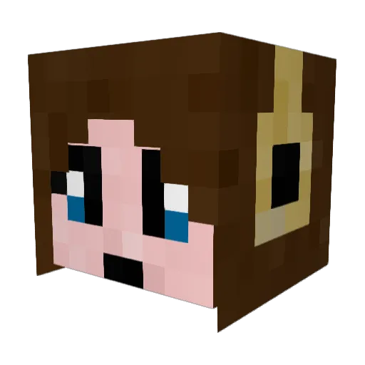yesoso Minecraft avatar head, 3D render