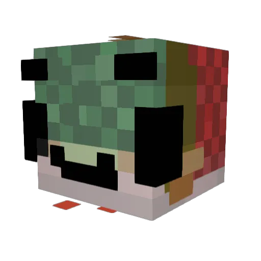 yespab Minecraft avatar head, 3D render