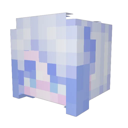 yest2rday Minecraft avatar head, 3D render