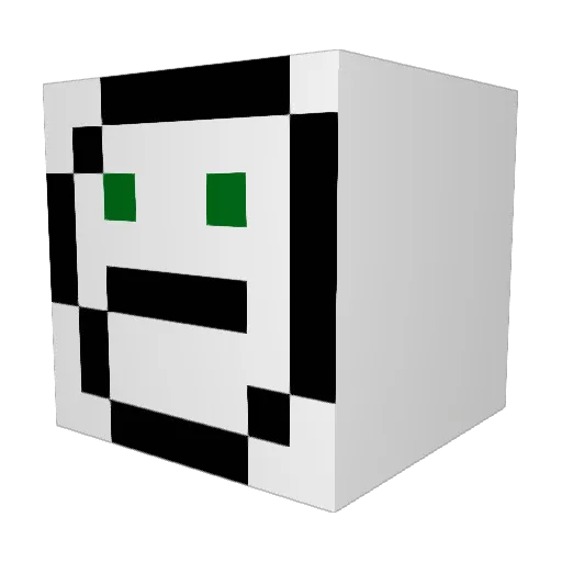 yeswashi Minecraft avatar head, 3D render