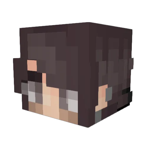 yesyeshehe Minecraft avatar head, 3D render