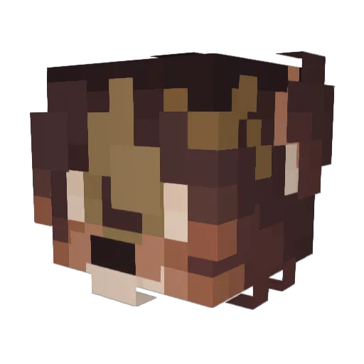 yets Minecraft avatar head, 3D render