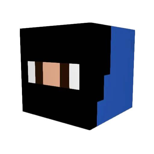 yettist Minecraft avatar head, 3D render