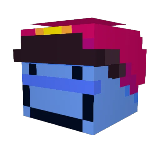 yevvv Minecraft avatar head, 3D render
