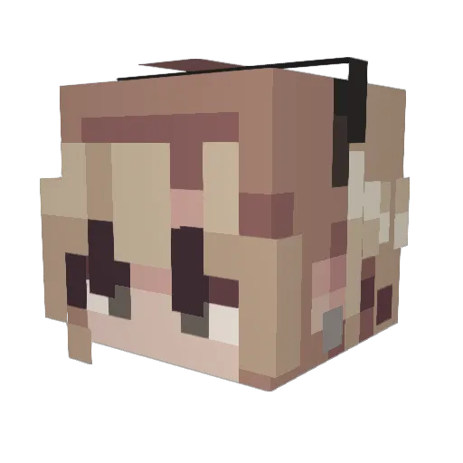 yewqzu Minecraft avatar head, 3D render