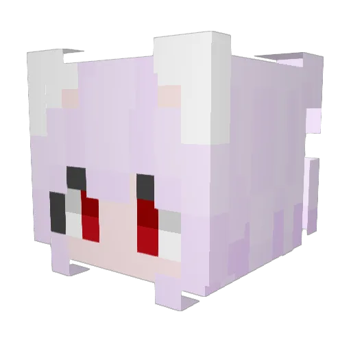 yeye_zi Minecraft avatar head, 3D render