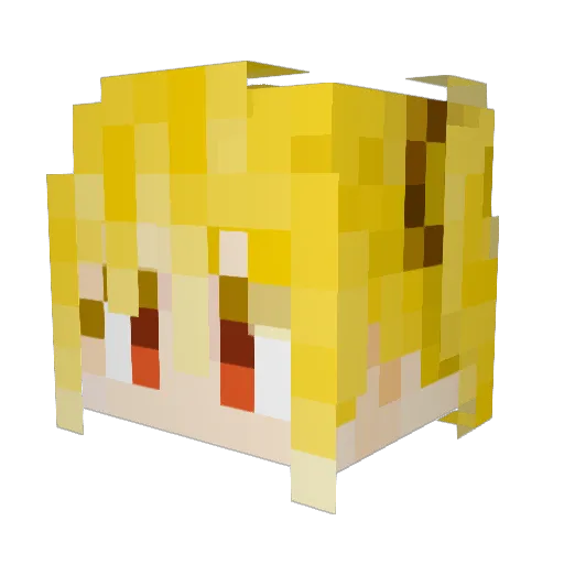 yeyu1145 Minecraft avatar head, 3D render