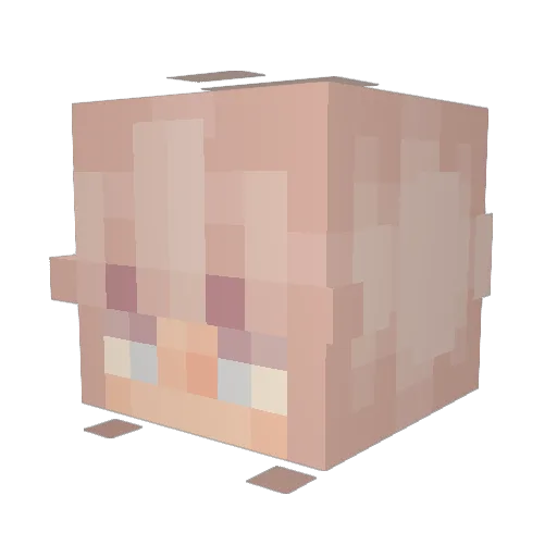 yezhu111 Minecraft avatar head, 3D render