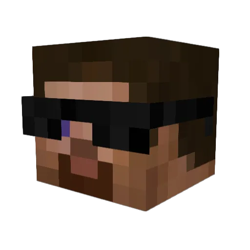 yfalw Minecraft avatar head, 3D render