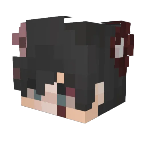 yfryxv Minecraft avatar head, 3D render