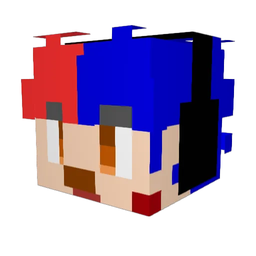 yggreat Minecraft avatar head, 3D render