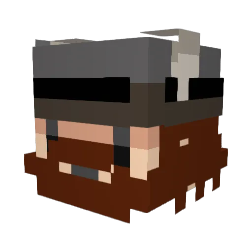 ygorcl Minecraft avatar head, 3D render