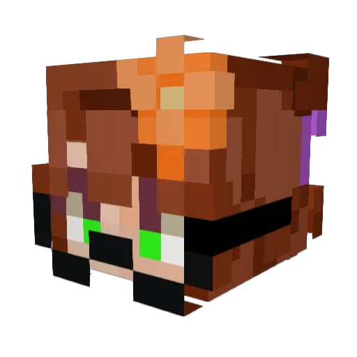 yhbana Minecraft avatar head, 3D render