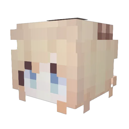 yhchwa Minecraft avatar head, 3D render