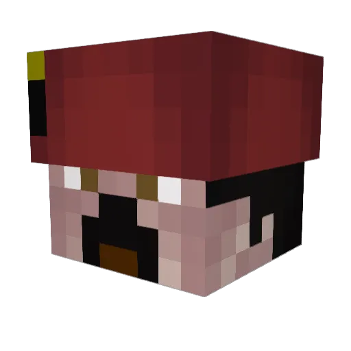 yhdaes Minecraft avatar head, 3D render