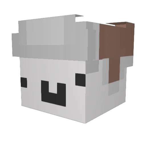yhdai Minecraft avatar head, 3D render