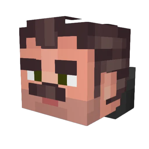 yhlorm Minecraft avatar head, 3D render