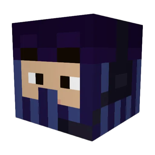 yhnn_ Minecraft avatar head, 3D render