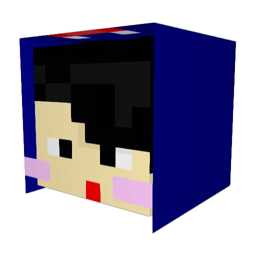 yhs1008 Minecraft avatar head, 3D render