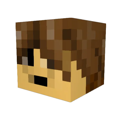 yhsoJ Minecraft avatar head, 3D render