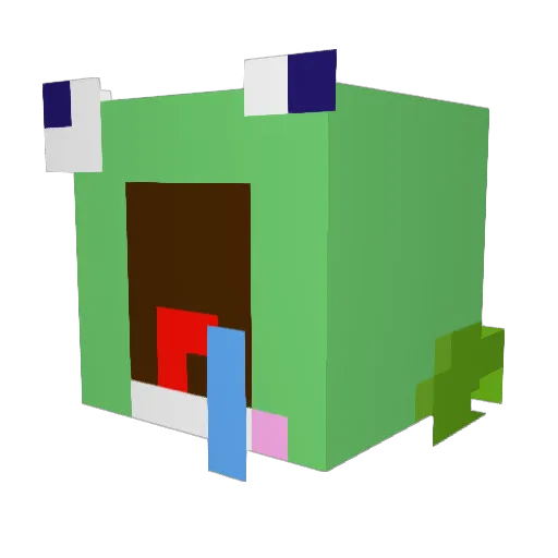 yi555 Minecraft avatar head, 3D render
