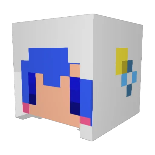 yi5c Minecraft avatar head, 3D render