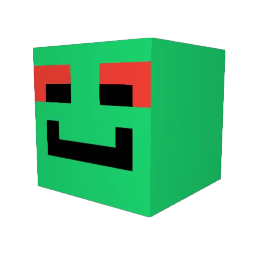 yi_7 Minecraft avatar head, 3D render
