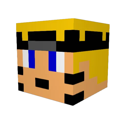 yi_yoo Minecraft avatar head, 3D render
