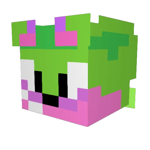 yianf Minecraft avatar head, 3D render