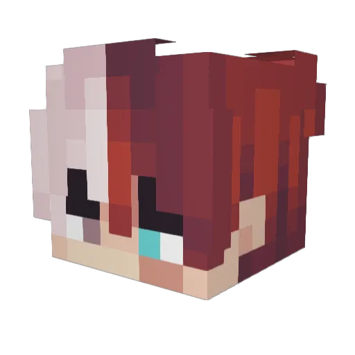 yianou Minecraft avatar head, 3D render