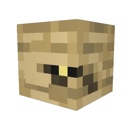 yiao Minecraft avatar head, 3D render