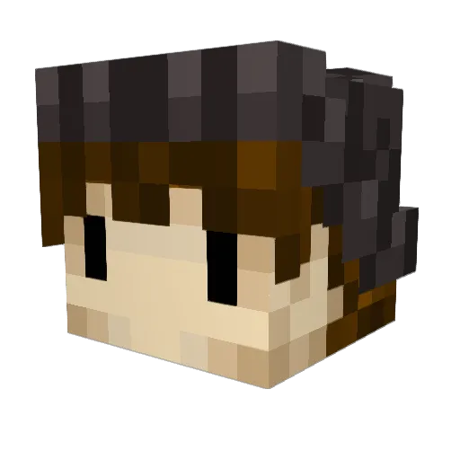 yibas Minecraft avatar head, 3D render